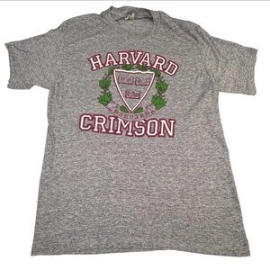 Vintage 80s Harvard University T-Shirt Man's XL Gray Single Stitch Stretch Tee